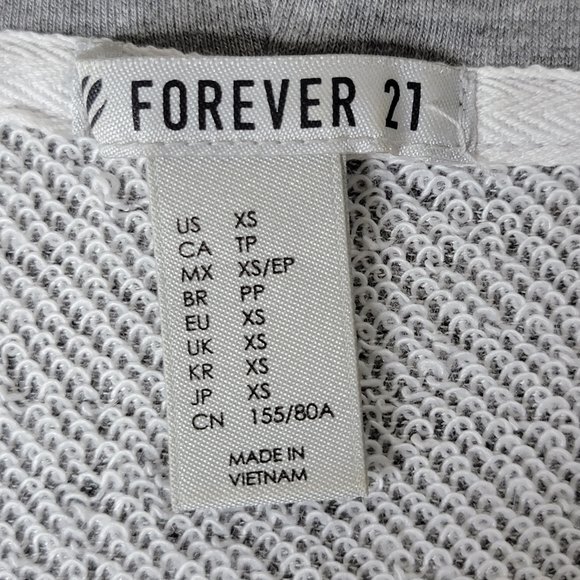 Forever 21 Hooded open sides top size XS Gray - Picture 3 of 4